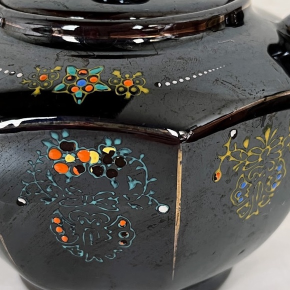 1940s Ceramic Moriage Gold Gilt Teapot Japan - Picture 2 of 8